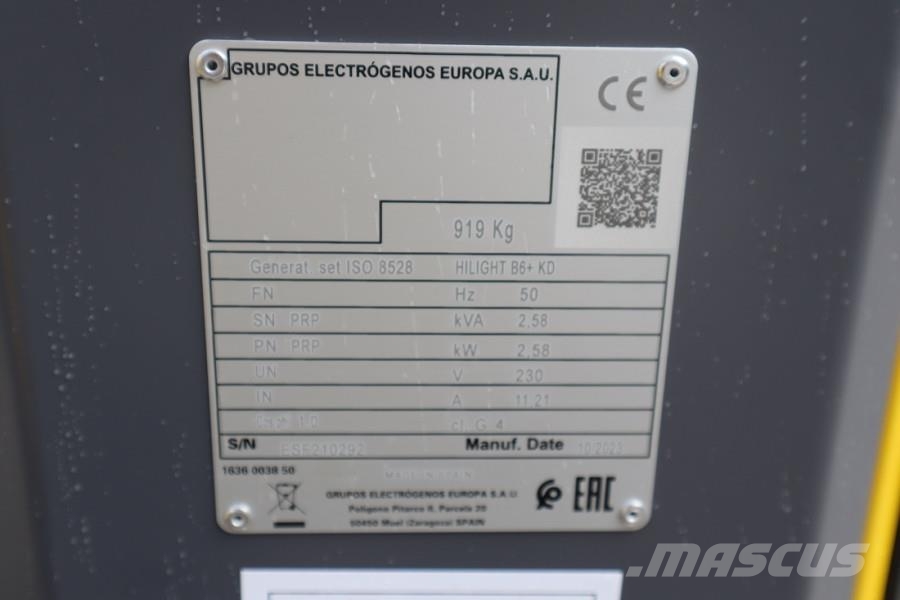 Atlas Copco Hilight B6+ KD Valid inspection, Max Boom Height 8 Torres de iluminación