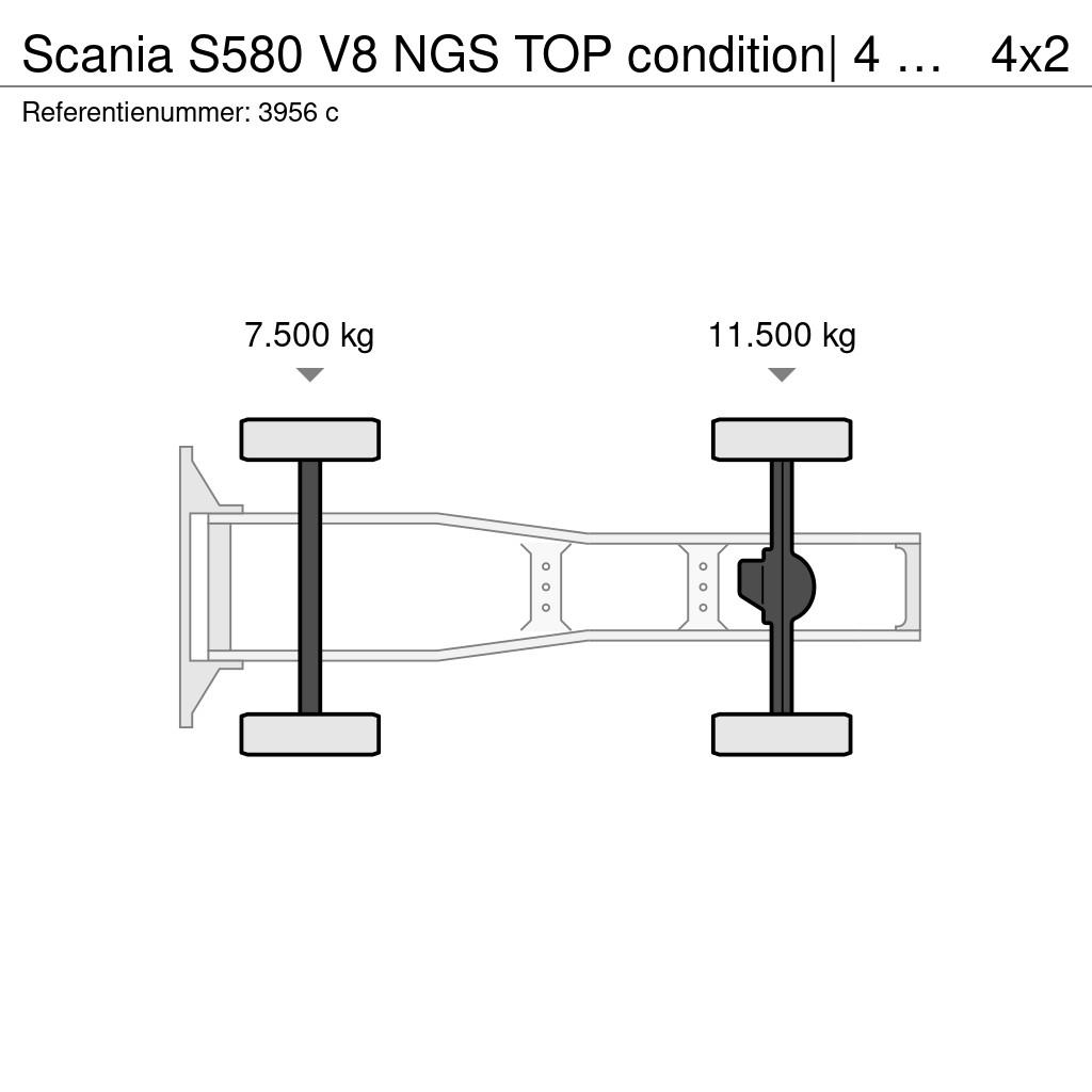 Scania S580 V8 NGS TOP condition| 4 baloons | park cool | Седельные тягачи
