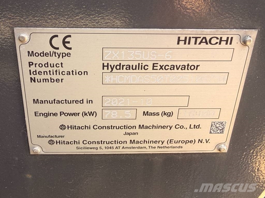 Hitachi ZX135US-6-CTA telescopic arm Polovni specijalni bageri