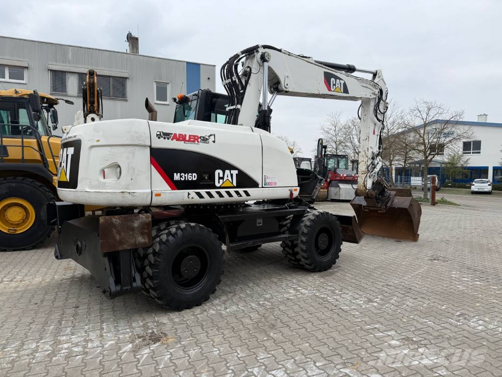 CAT M316D Mobilbagger Schnellwechsler 30 km/h 휠 굴삭기