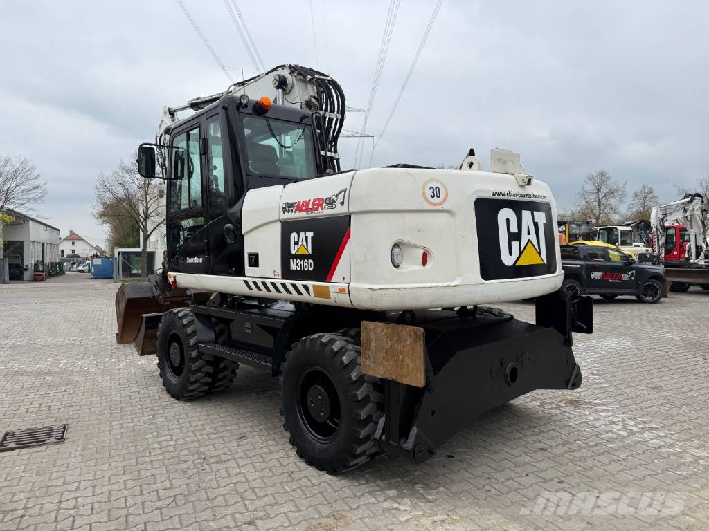 CAT M316D Mobilbagger Schnellwechsler 30 km/h 휠 굴삭기