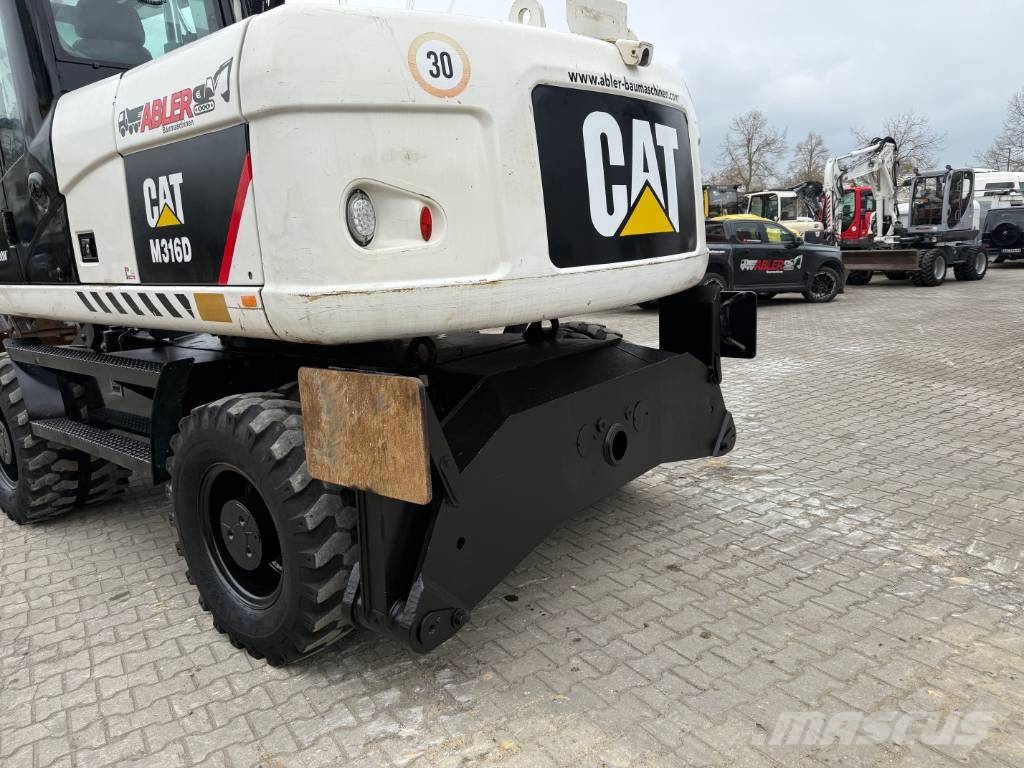 CAT M316D Mobilbagger Schnellwechsler 30 km/h 휠 굴삭기