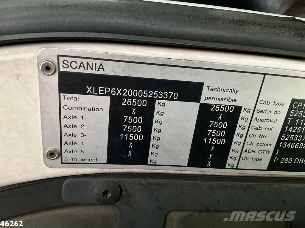 Scania P 280 Geesink 20m³ 폐기물 수거 트럭