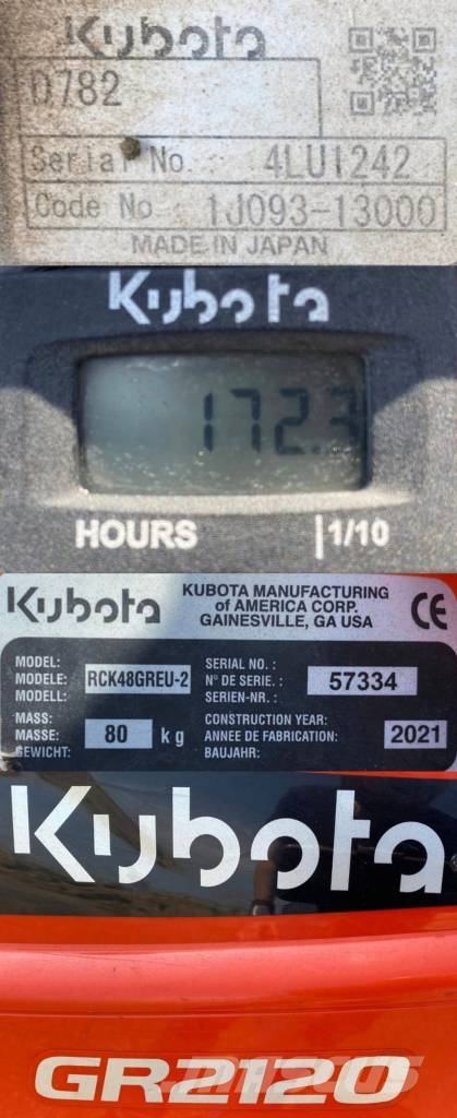 Kubota GR2120 1er Main Origine Française endommagé ركوب الحشائش