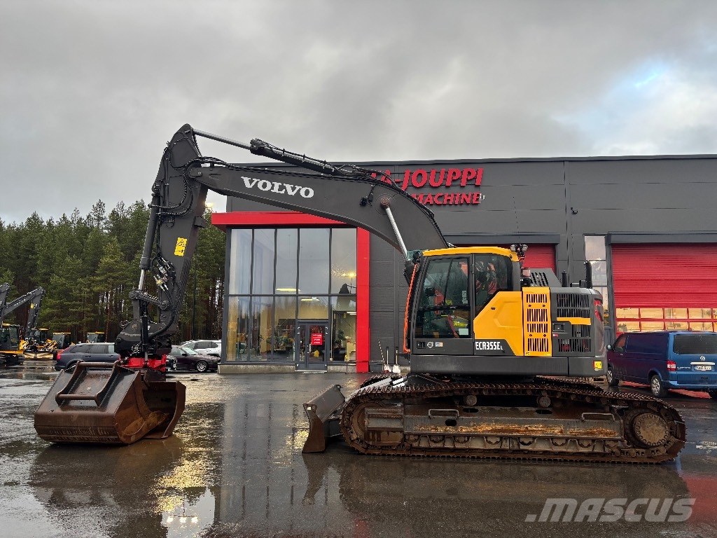 Volvo ECR 355 E / Pyörittäjä, Leica 3D, 2-kauhaa Telakaivukoneet