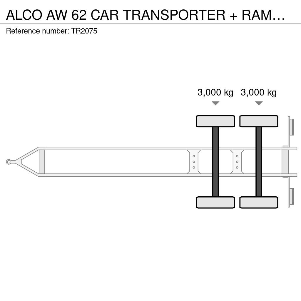 ALCO AW 62 CAR TRANSPORTER + RAMPS + 6 TON Autonkuljetusperävaunut
