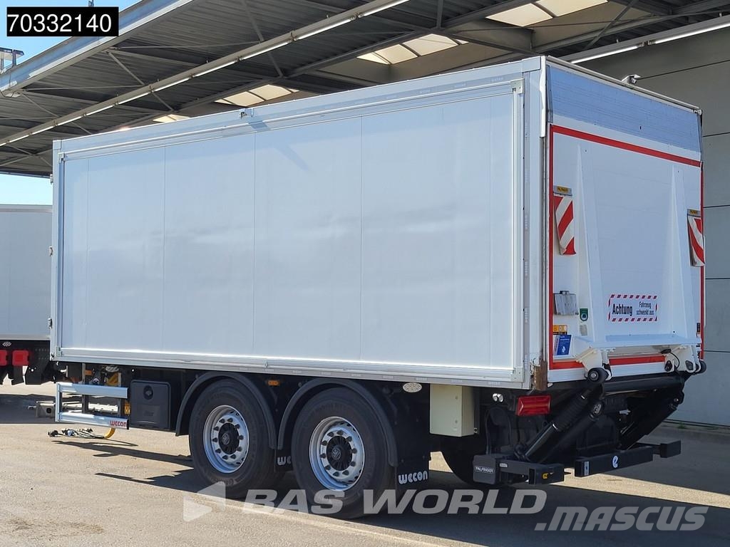 Wecon AKZ 218 2 axles Ladebordwand Durchlaufsystem LBW Gesloten opbouw trailers