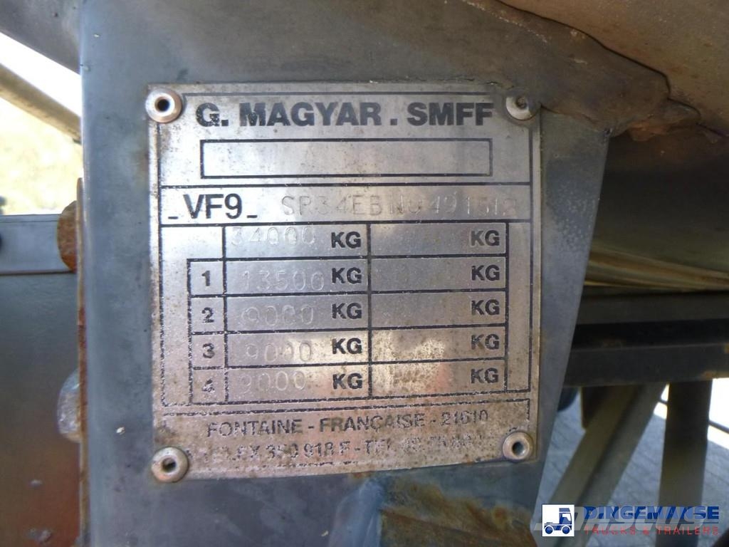 Magyar Chemical tank inox L4BH 32.5 m3 / 1 comp Tanktrailer