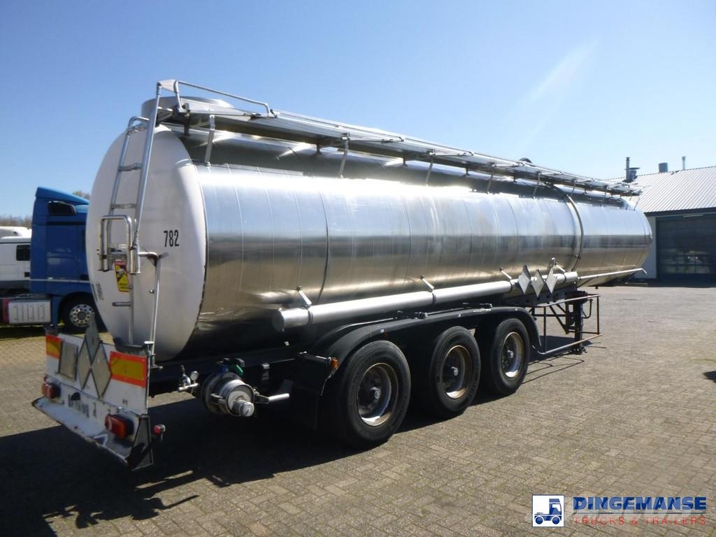 Magyar Chemical tank inox L4BH 32.5 m3 / 1 comp Tanktrailer