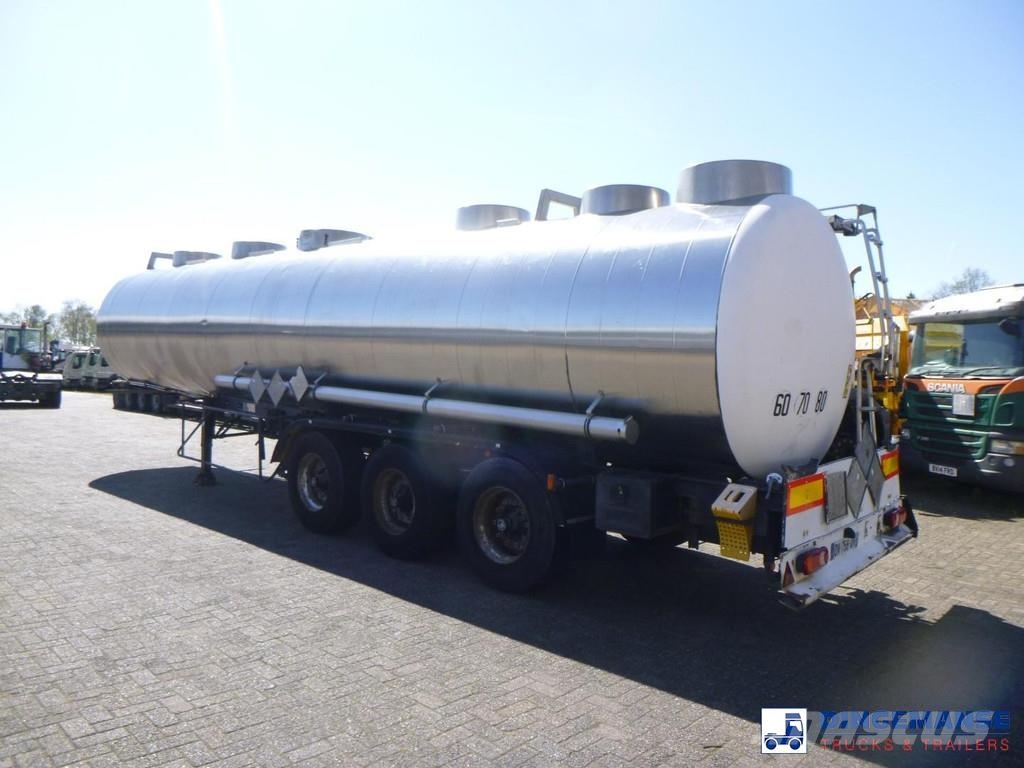 Magyar Chemical tank inox L4BH 32.5 m3 / 1 comp Tanktrailer