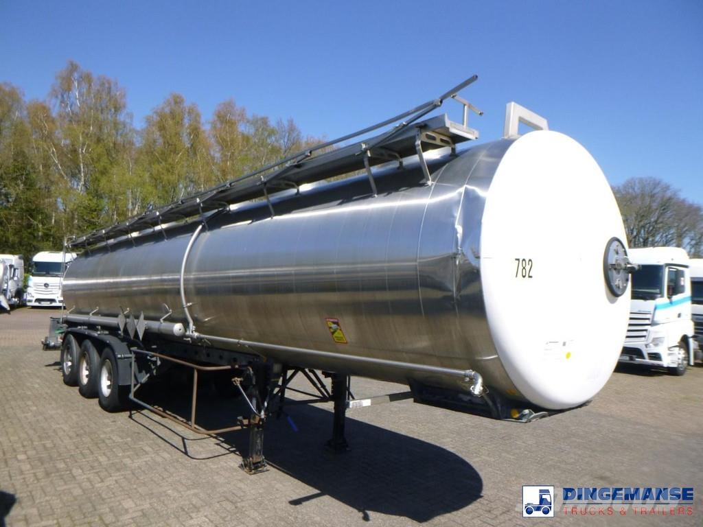 Magyar Chemical tank inox L4BH 32.5 m3 / 1 comp Tanktrailer