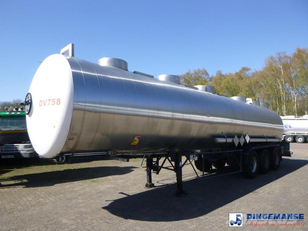 Magyar Chemical tank inox L4BH 32.5 m3 / 1 comp Tanktrailer