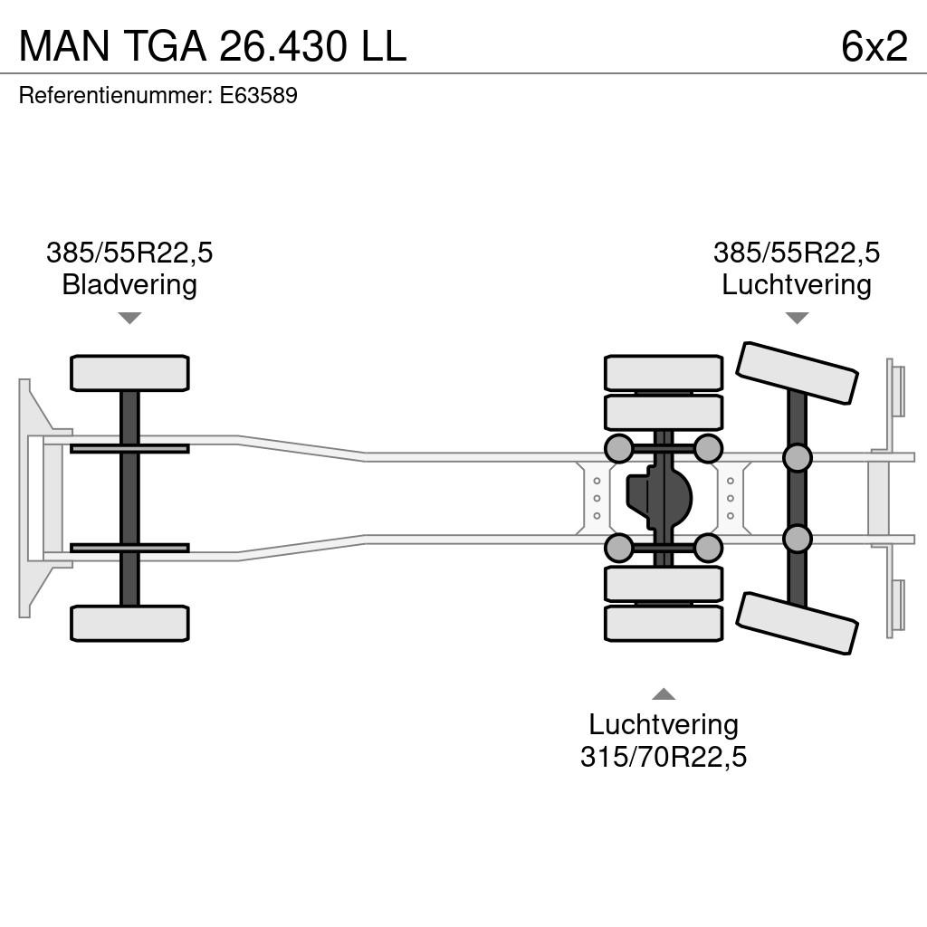 MAN TGA 26.430 LL Hákový nosič kontajnerov