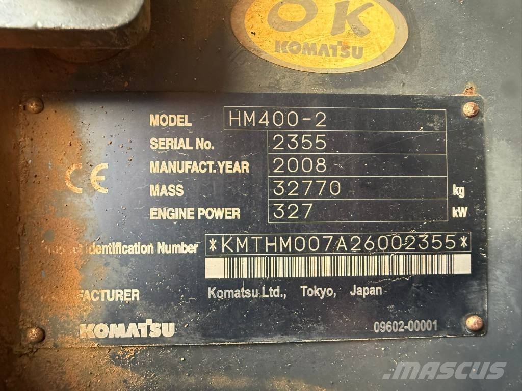 Komatsu HM 400-2 //BJ. 2008/13430/Klima/6X6/ Midjestyrd dumper