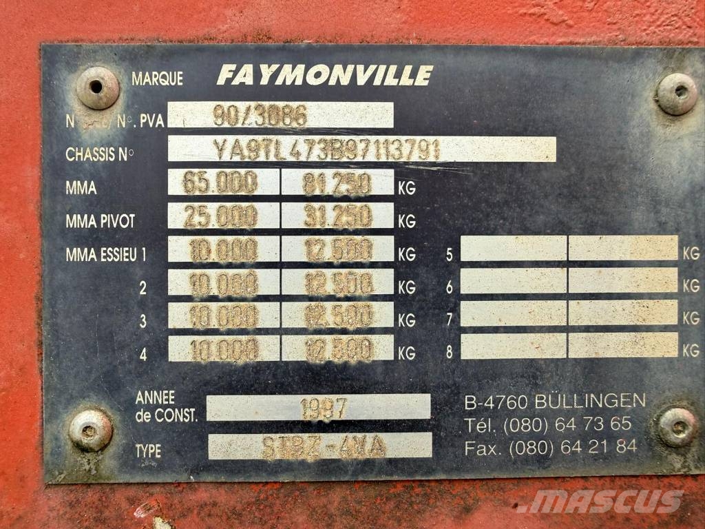 Faymonville STBZ-4VA / STBZ-81 /EZ. 1997 - Teleskopierbarer Semirremolques de carga baja