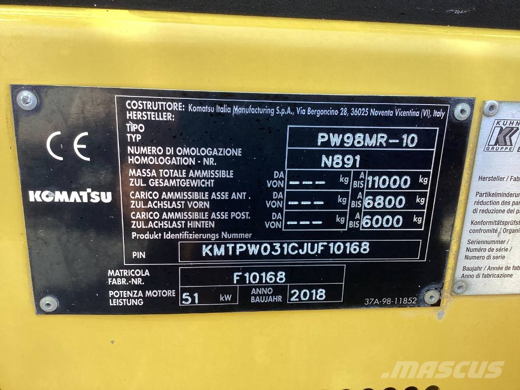 Komatsu PW 98 MR-10 حفارات بعجل