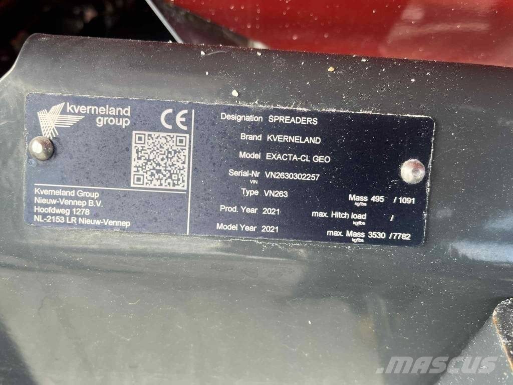 Kverneland CL 2300 GEOSPREAD Împrastierea mineralelor