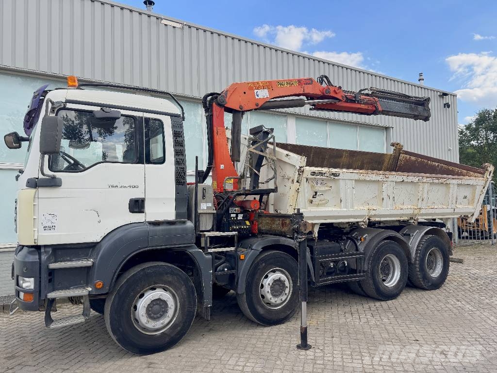 MAN TGA 35.400 With  Palfinger PK15500 Crane Camion ribaltabili