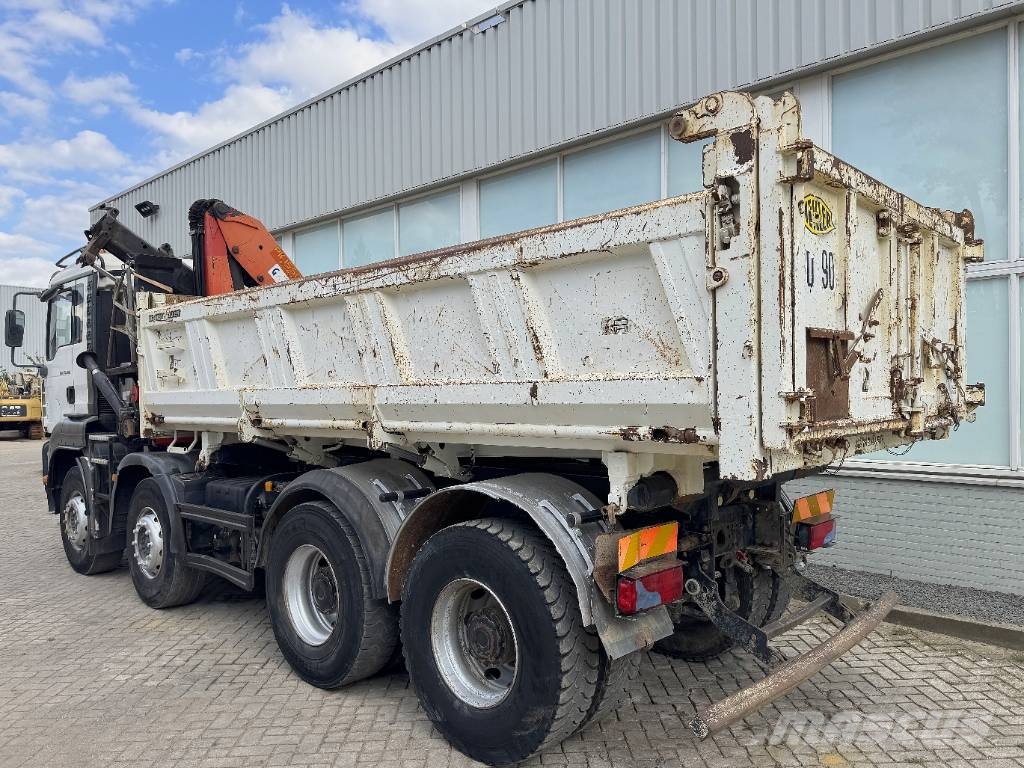 MAN TGA 35.400 With  Palfinger PK15500 Crane Camion ribaltabili