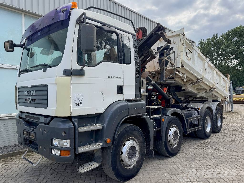 MAN TGA 35.400 With  Palfinger PK15500 Crane Camion ribaltabili