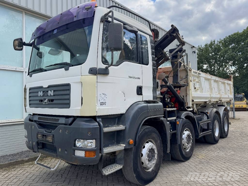 MAN TGA 35.400 With  Palfinger PK15500 Crane Camion ribaltabili