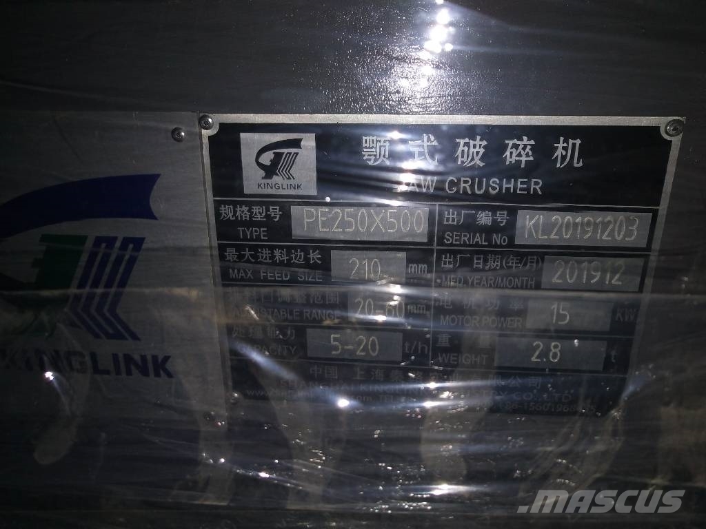 Kinglink PE-250x500 Primary Stone Jaw Crusher Crushers