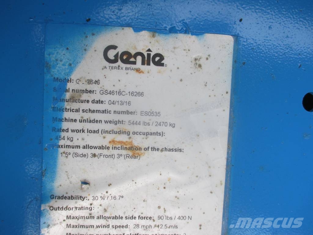 Genie GS 2646 Šķerveida pacēlāji