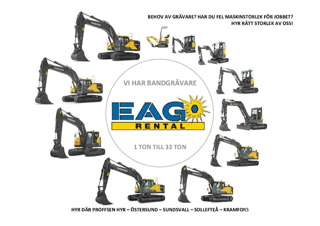 Volvo ECR235EL / UTHYRES Roomikekskavaatorid