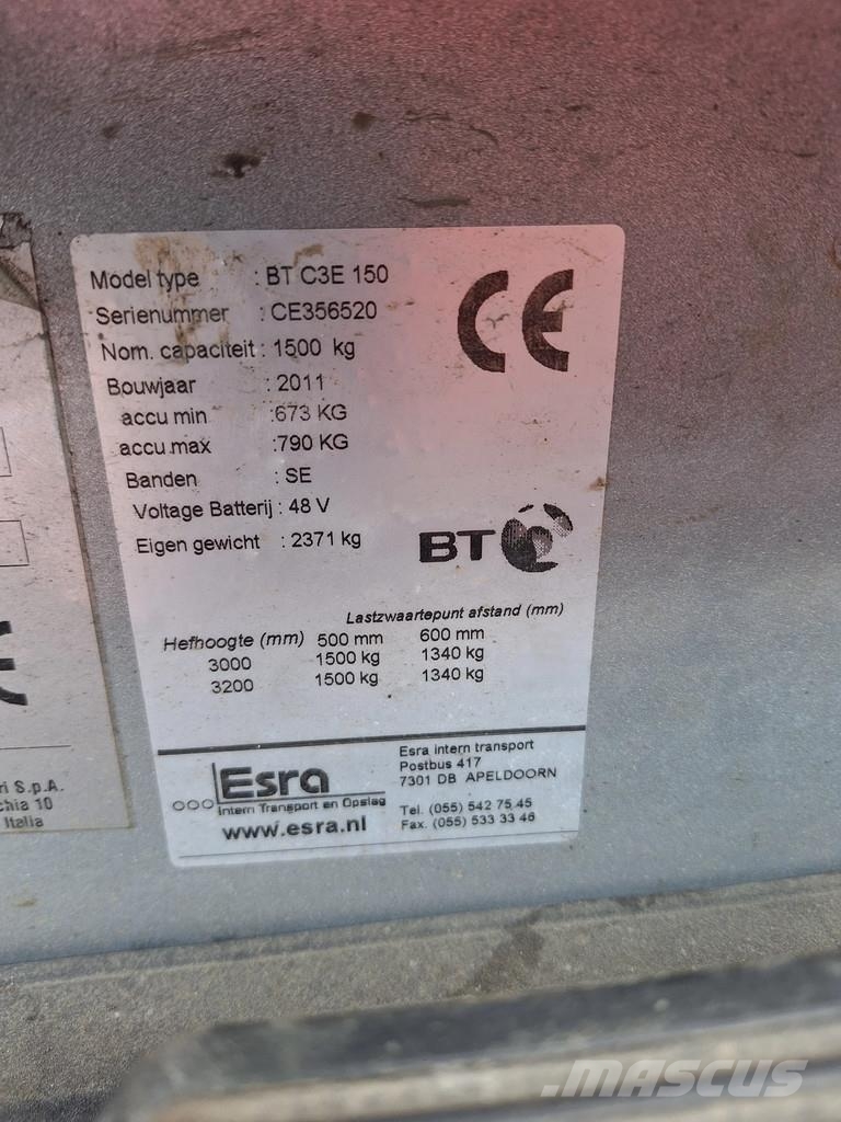 BT C3E 150 C3E 150 Вилични кари-повдигачи - други