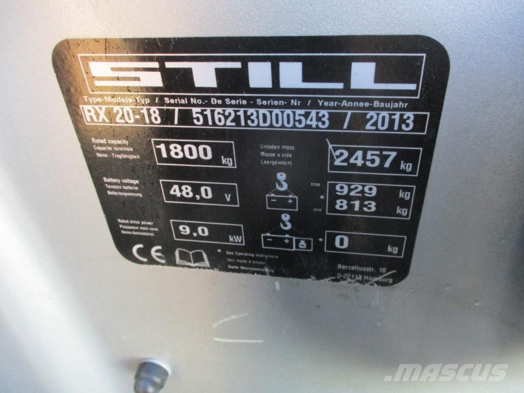 Still RX20-18 Elektrische heftrucks