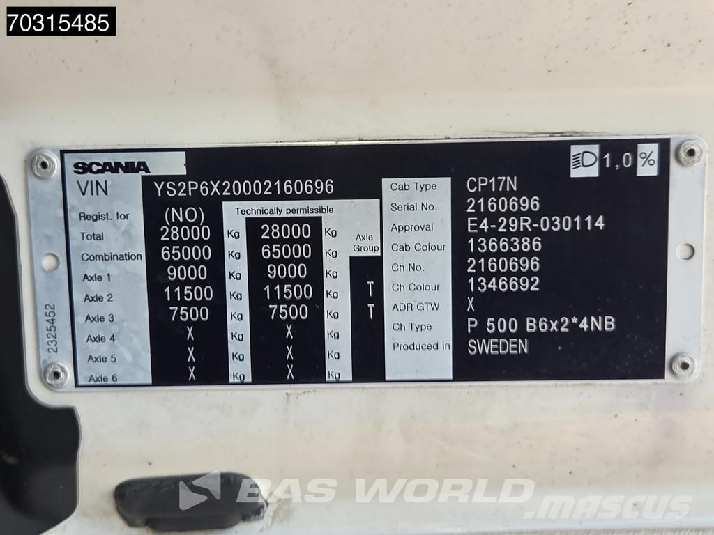 Scania P500 P 6X2 Eje Direccional+Elevable Suspensión Neu Camioane Demontabile