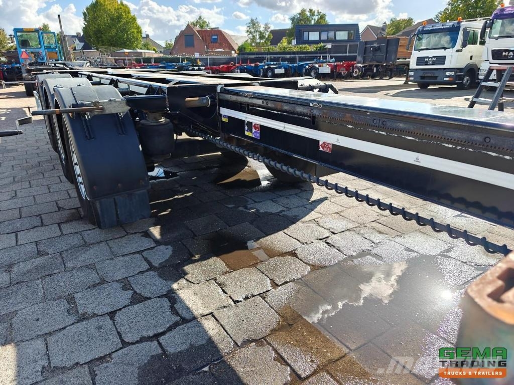 D-tec FLEXITRAILER Multi - 3x Extendable - Lift Axle - 4 Containerchassis