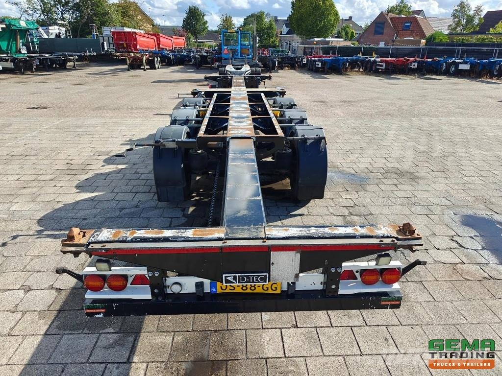 D-tec FLEXITRAILER Multi - 3x Extendable - Lift Axle - 4 Containerchassis