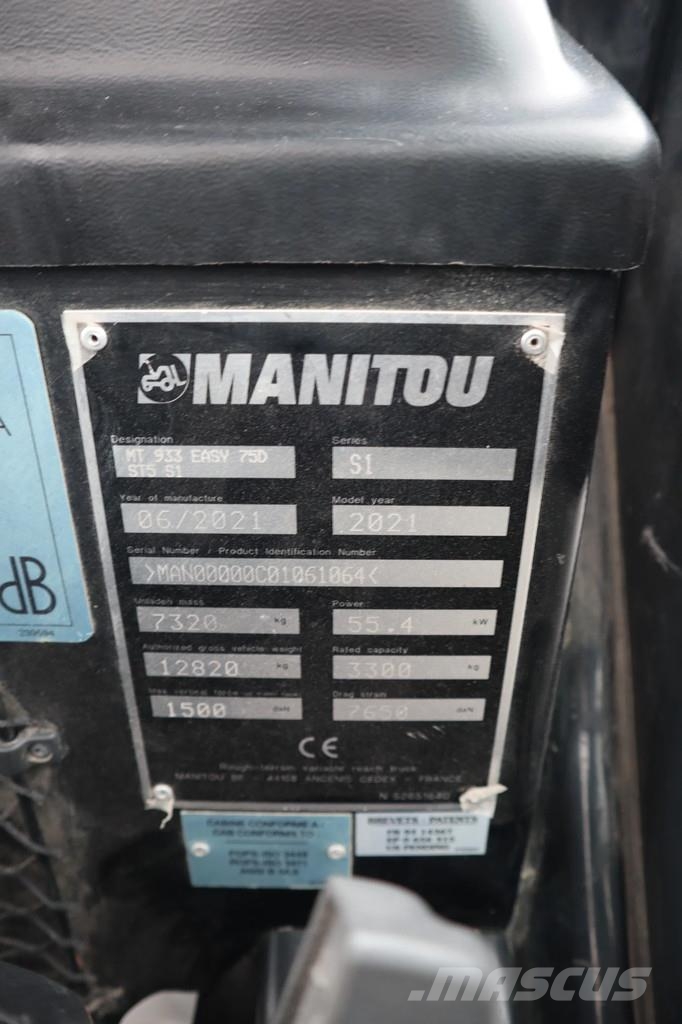 Manitou MT 933 EASY | FORKS | GOOD TIRES | GOOD CONDITION Verreikers