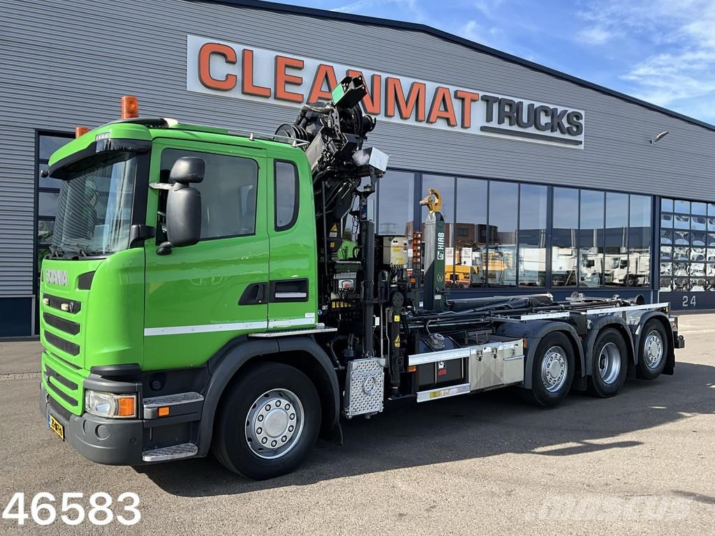 Scania G 410 8x2 Euro 6 Hiab 28 Tonmeter laadkraan Kroghejs