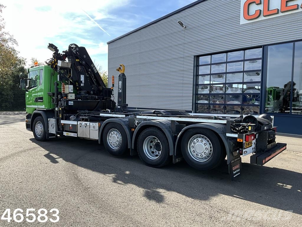 Scania G 410 8x2 Euro 6 Hiab 28 Tonmeter laadkraan Abrollkipper