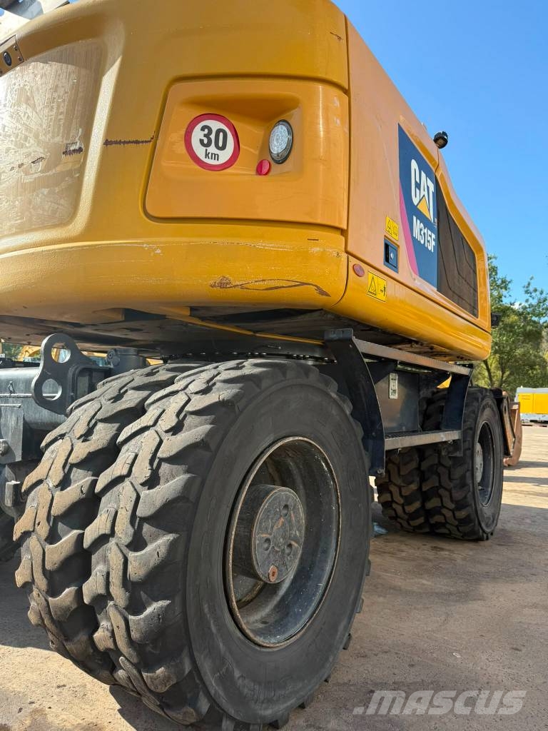 CAT M 315 F //BH. 2017/11573H/ZSA/Rototilt/SW Pelle sur pneus