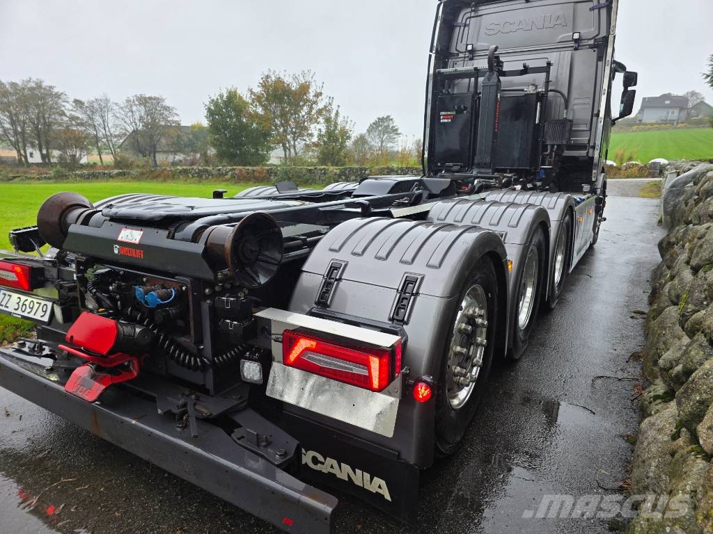 Scania R660 V8 8x4 Tridem – Hooklift – Snow Plo Hook lift trucks