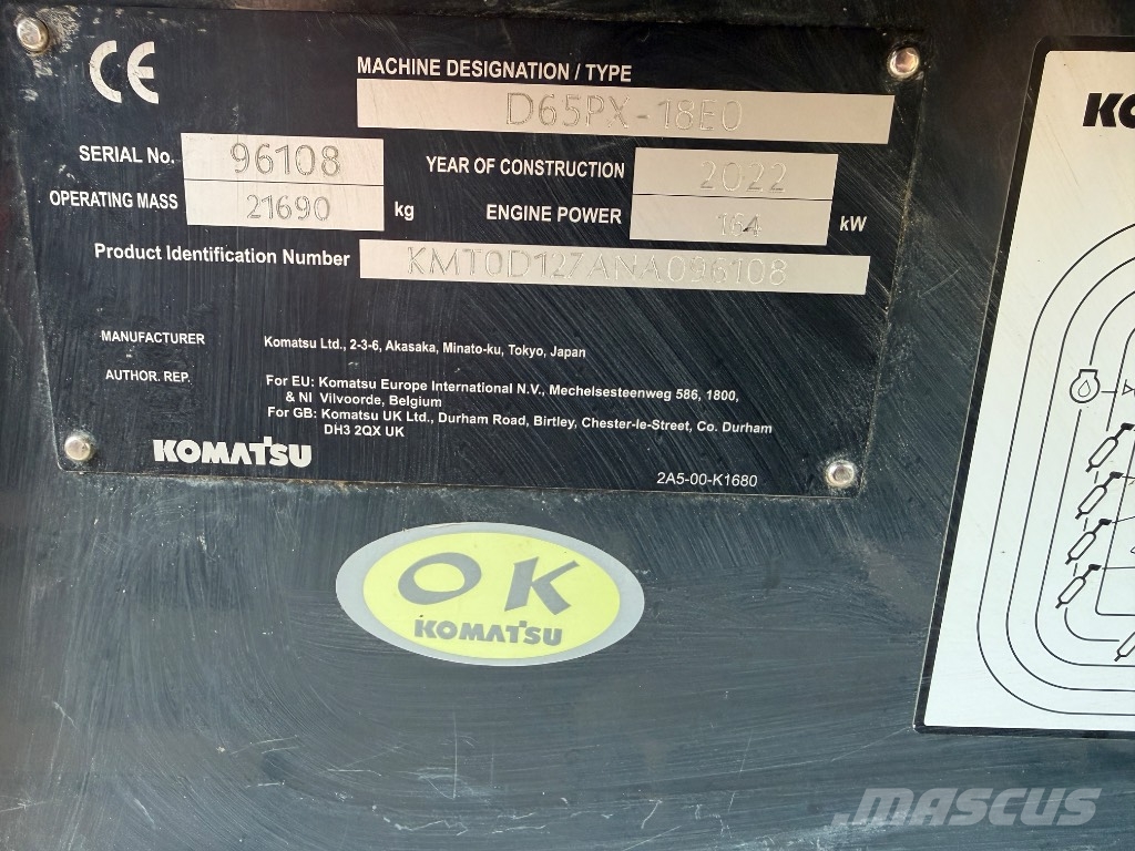 Komatsu D 65 PX-18 Μπουλντόζες με ερπύστριες