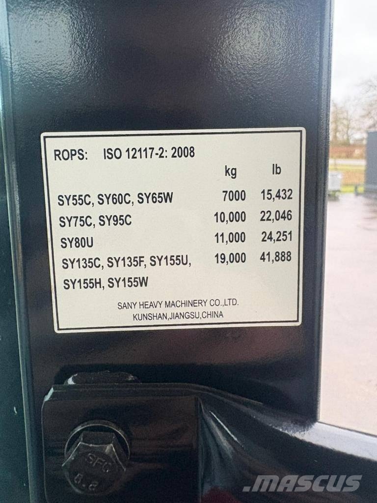 Sany SY 80 U حفارات وسط 7 طن - 12 طن