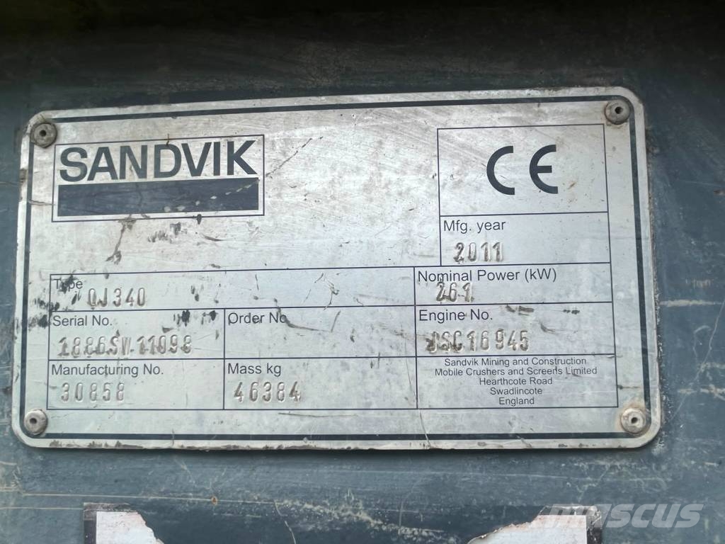 Sandvik QJ 340 Mobile knusere