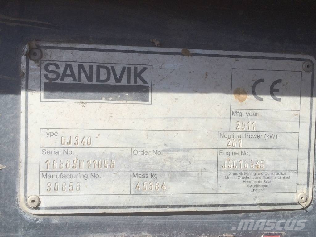 Sandvik QJ 340 Mobile knusere