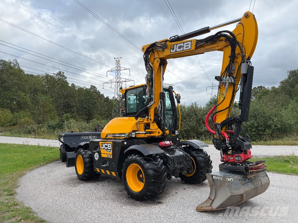 JCB 110 W Hydradig med vagn och mycket redskap Excavadoras de ruedas