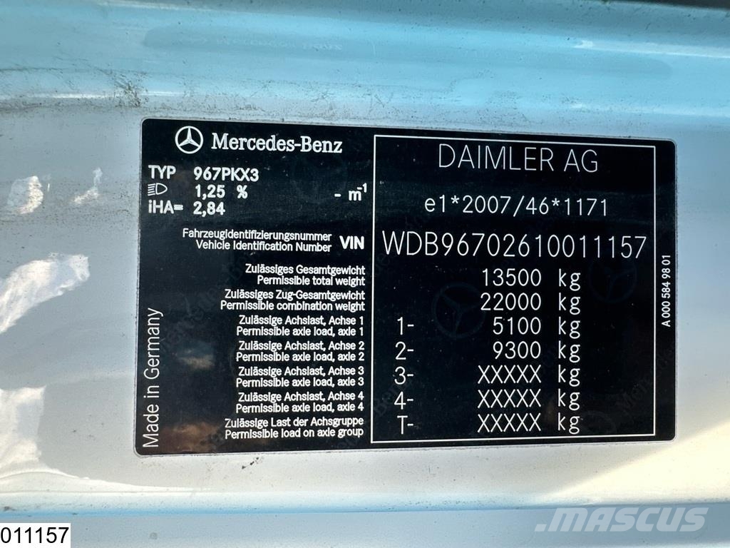Mercedes-Benz Atego 1317 EURO 6, Palfinger Sanduk kamioni