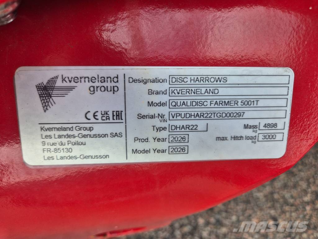 Kverneland Qualidisc 5001TC Farmer Schijveneggen