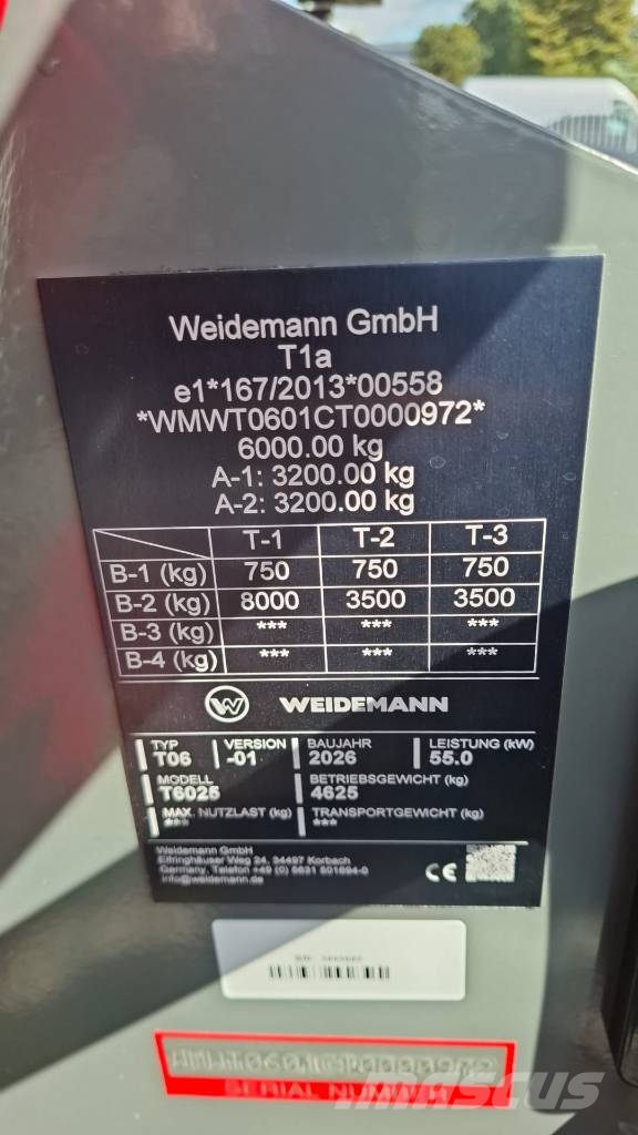 Weidemann T6025 Kmetijski teleskopski nakladalci