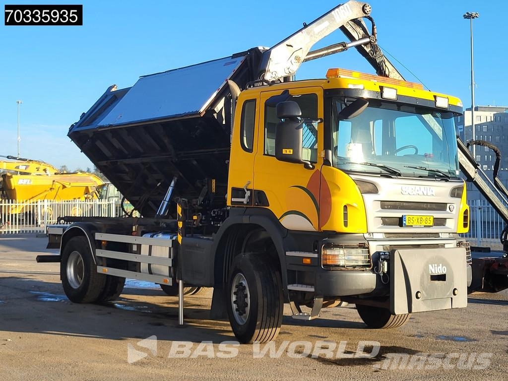 Scania P340 P 4X4 NL-Truck 4x4 Big-Axle HMF 1060 K2 Crane Camion ribaltabili