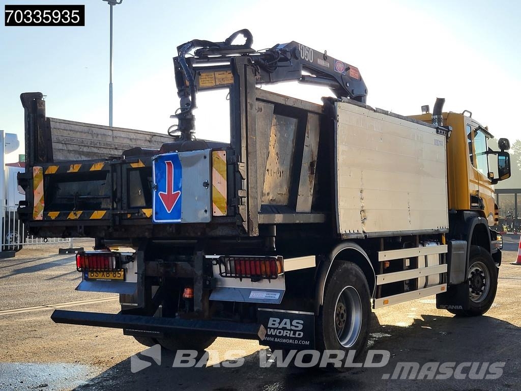 Scania P340 P 4X4 NL-Truck 4x4 Big-Axle HMF 1060 K2 Crane Tipper trucks