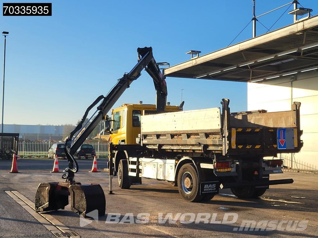 Scania P340 P 4X4 NL-Truck 4x4 Big-Axle HMF 1060 K2 Crane Tipper trucks