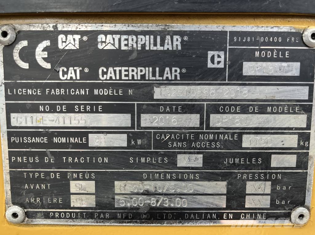 CAT DP18NT V-4252 IO Diesel Stapler